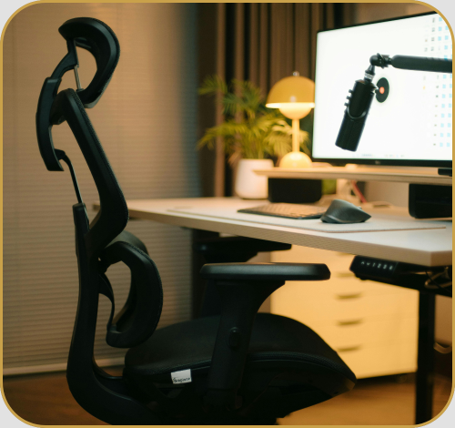 Escritório em conformidade com ergonomia